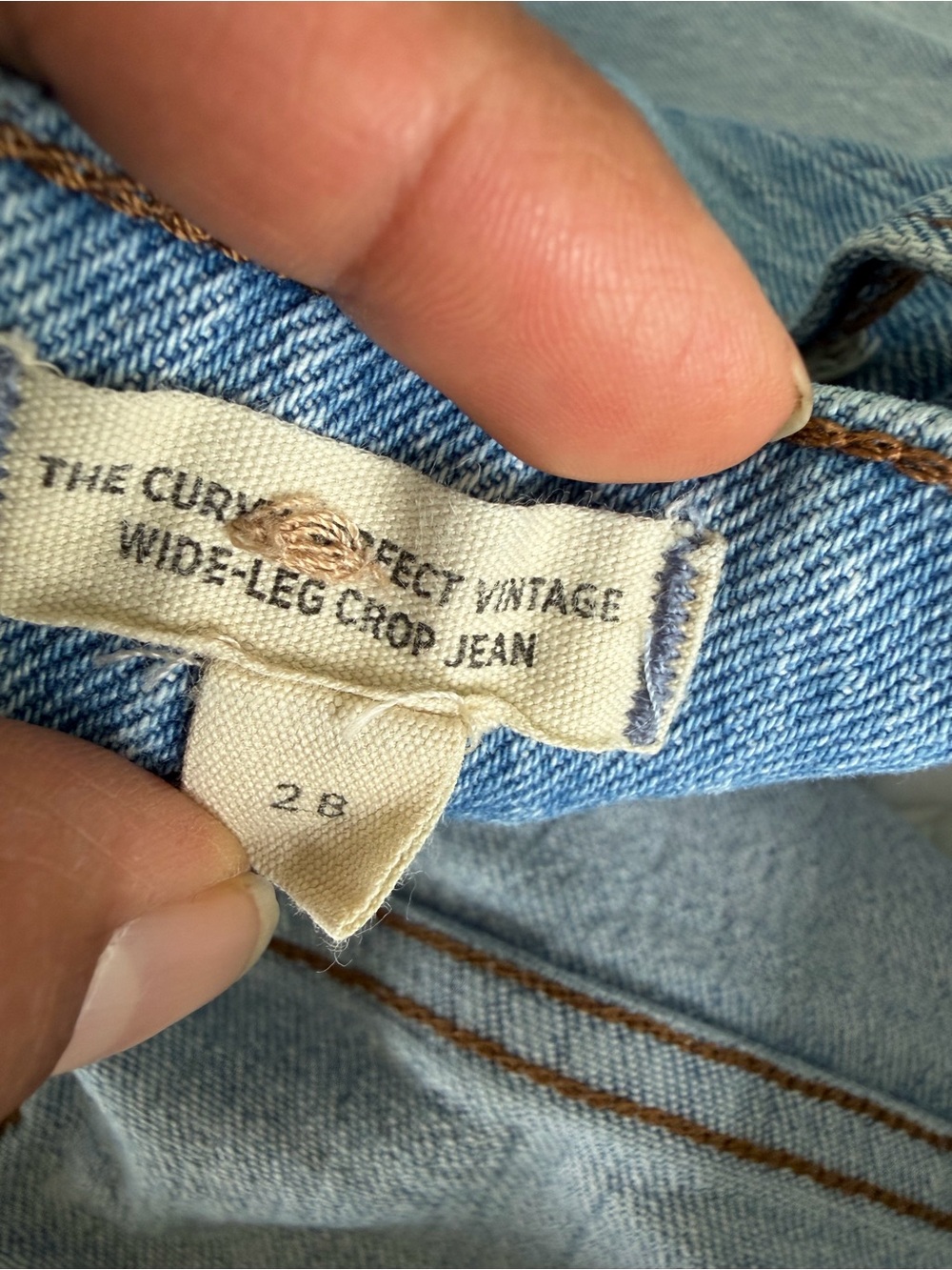 Madewell Curvy Perfect Vintage Wide-Leg Crop Jeans Sz 28, modern retro, coastal - Picture 7 of 10